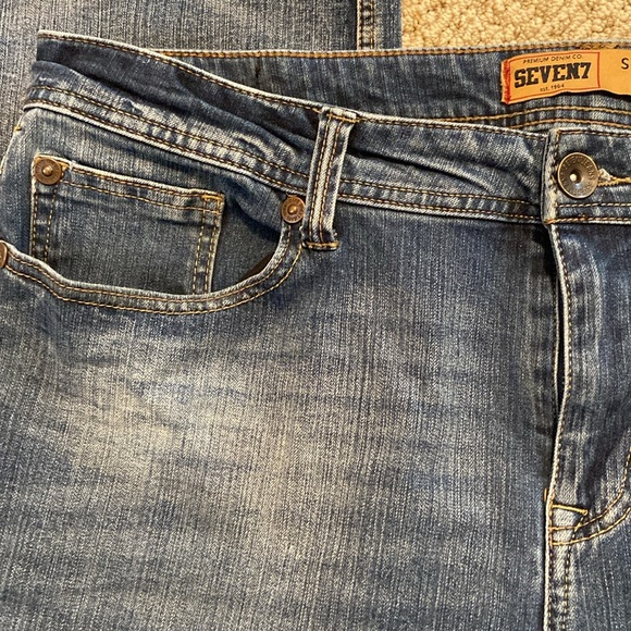 Men’s Seven 7 Straight Fit Jeans 38x32 - Picture 8 of 8